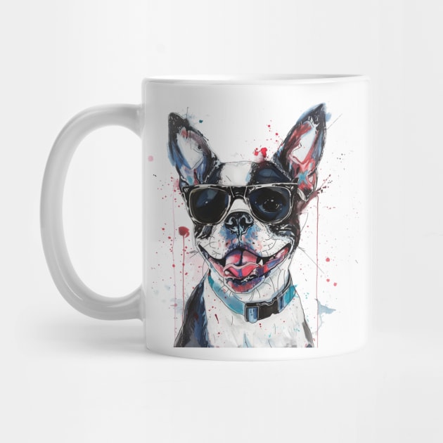 Boston Terrier with Sunglasses by Wayward Purpose